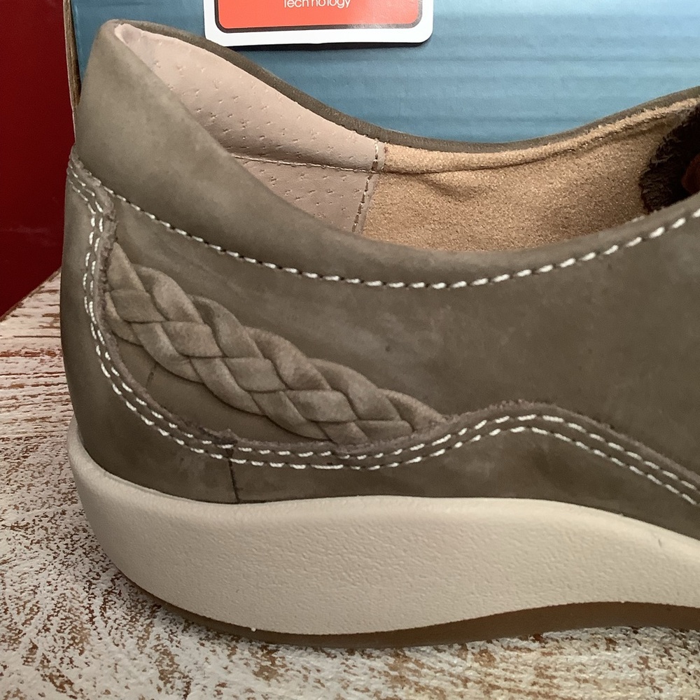 Aetrex Dana Lace-Up 9-9.5 Taupe Comfort Support Casual Sneakers Antimicrobial - Picture 6 of 14